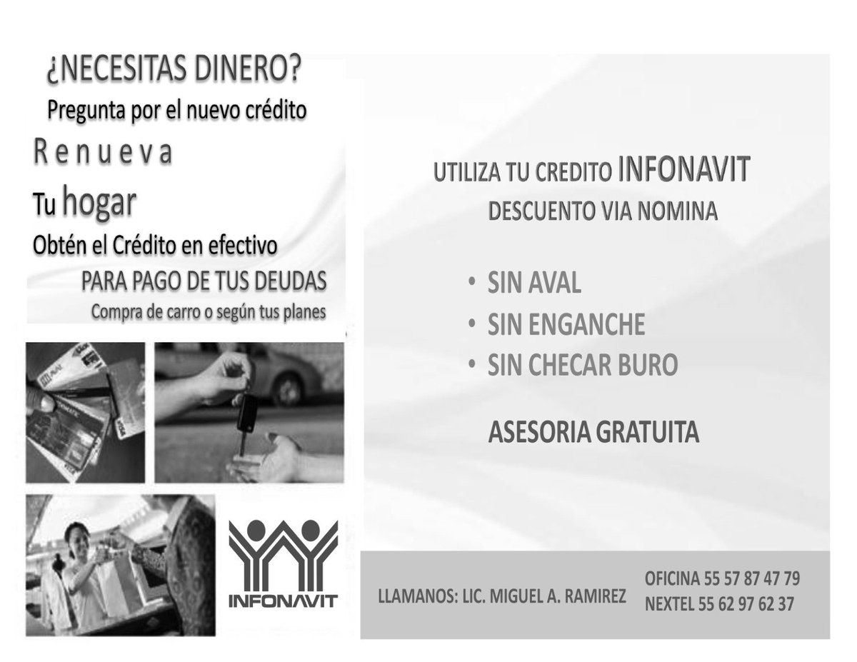 RSConsultoriaJ's tweet photo. Trámites #Mejoravit asesoría gratuita https://t.co/YLlKUyUuFY
