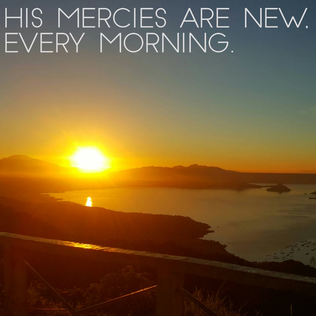 FBA_singles's tweet photo. Leave yesterday's disappointments and failures. Today is a new day to receive God's grace and love.

Read: Lamentations 3:22-24 🕇❤ https://t.co/GTaZShF8pX