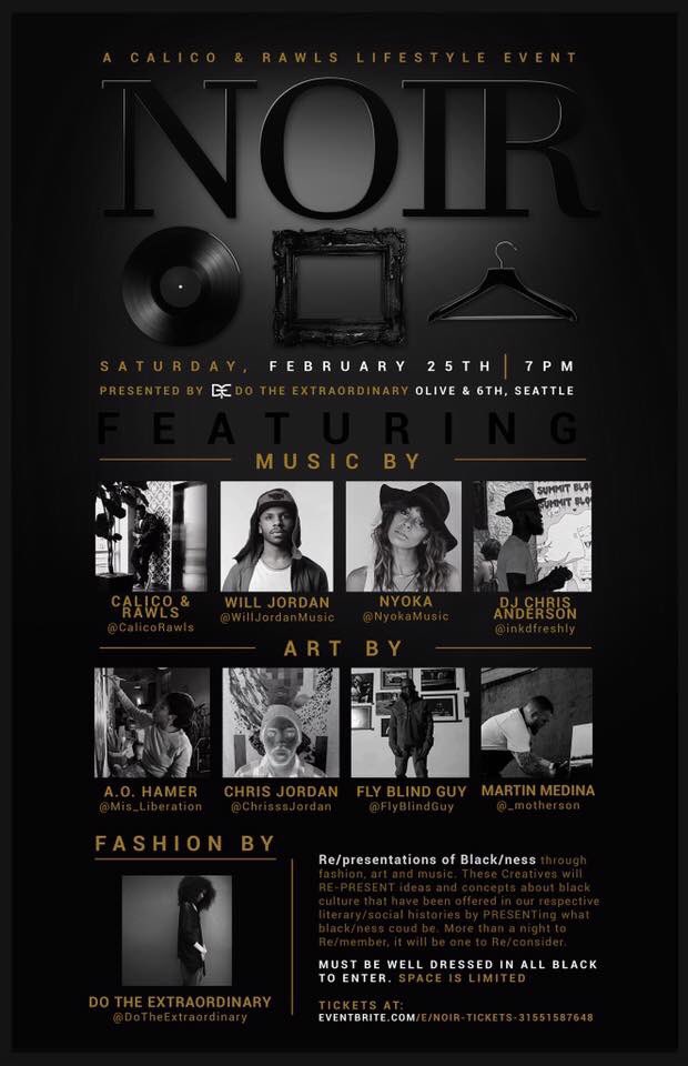 SuedeGutz's tweet photo. Yeah, we rockin! Get ur tix via eventbrite!  ART, Fashion, Music, Food and Dope Shit! 

N O I R on  Feb 25 2017 https://t.co/Q5UAUbxJv0