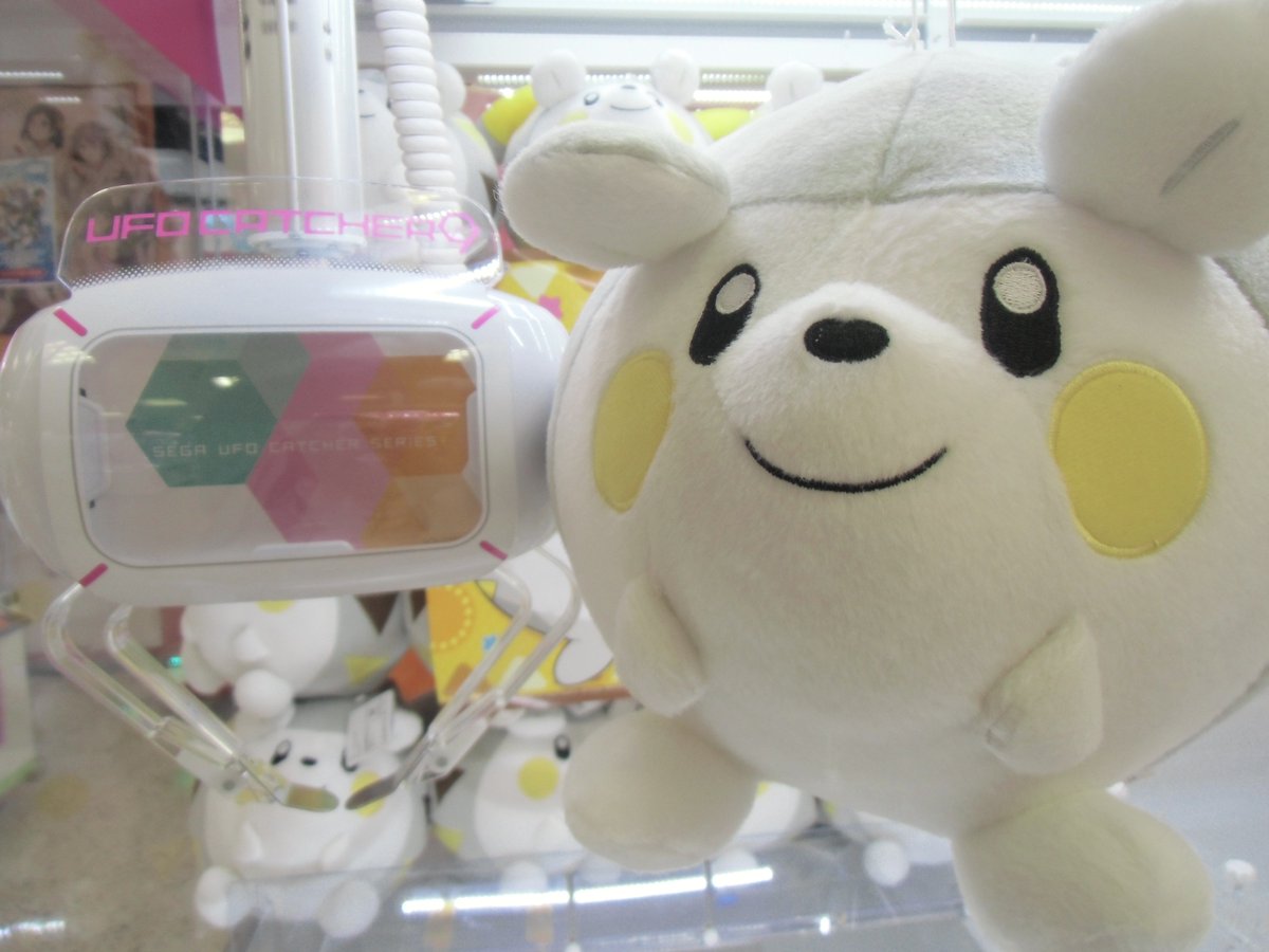 セガ難波アビオン プライズ ポケットモンスター サン ムーン でっかいぬいぐるみ トゲデマル がアビオンにやってきました でっかいぬいぐるみなだけあって でっかいです アームと比べてみたのですが伝わるでしょうか こちらは当店１階にて絶賛