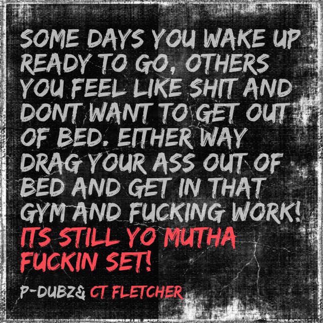 pdubz32's tweet image. I DIDNT WANT TO GET UP THIS MORNING BUT I STILL TOOK MY ASS IN THE GYM AND WORKED! NO MATTER WHAT ITS STILL MY MUTHA FUCKIN SET!