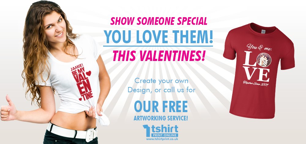 TShirtPrint_'s tweet photo. Just 6 days to #Valentinesday! Tell the person you love how special they are with personalised tshirts &amp; gifts! #loveisintheair #cupidsarrow https://t.co/XXjvxpiqsa