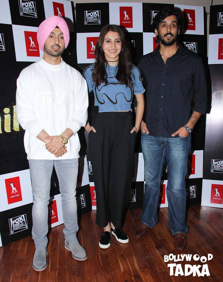 Onlinetadka's tweet photo. The #Phillauri team @AnushkaSharma, @diljitdosanjh and #Anshai snapped at #yashrajstudio https://t.co/Fl2wbPzO01