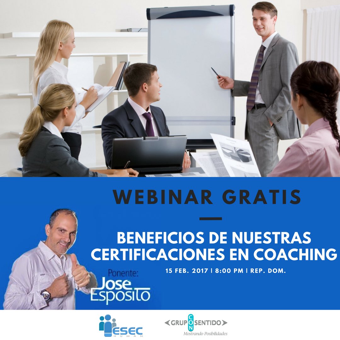 iesecrd's tweet photo. No te pierdas nuestro #webinar y conoce todos los beneficios de nuestras certificaciones en #Coaching por @joseesposito1 #iesechuman https://t.co/QArWHcOTNu