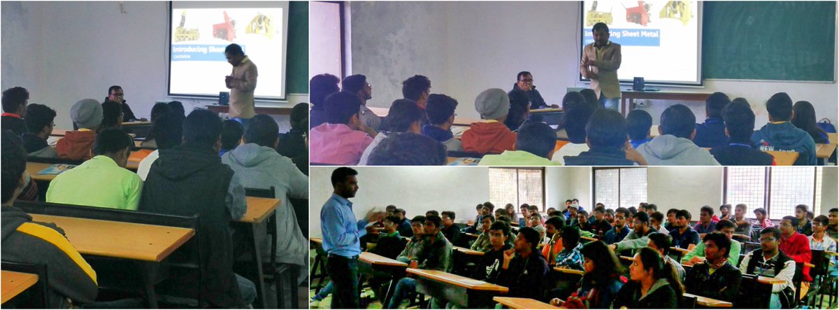 gandhinagaruni's tweet photo. Introductory lecture was conducted by Khodiyar #CadCenter on #Software used in #Mechanical field. https://t.co/8KM5rZ6V2X