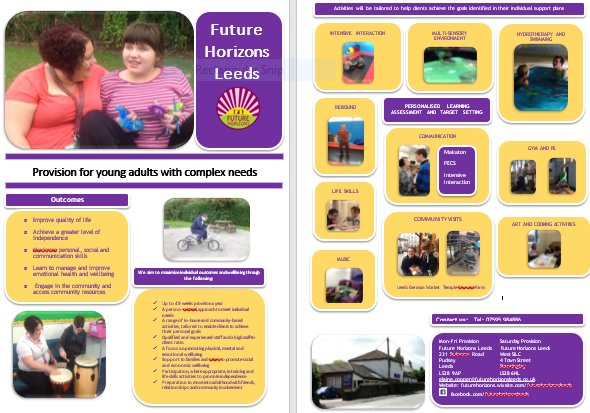 @futhorleeds are taking new clients! #SEND #19-25 #community #participation #spreadtheword