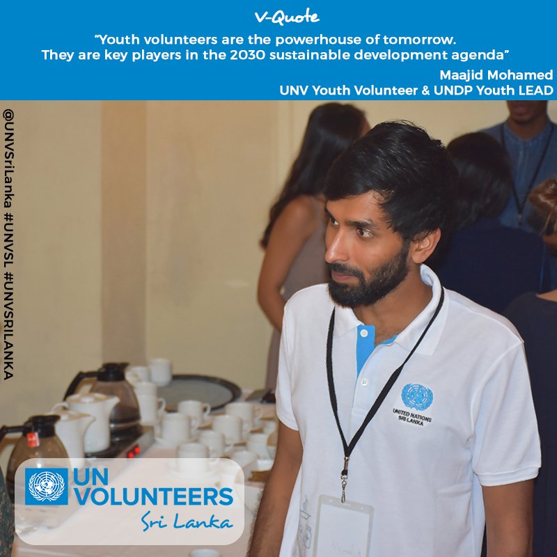UNVSriLanka's tweet photo. It's #Wednesday! Here's today's #VQuote! ✌️
#UNVolunteers #UNV #UNDP #UNVSriLanka #UNVSL #SDGs #YouthNDev https://t.co/5QsUWM8rJZ