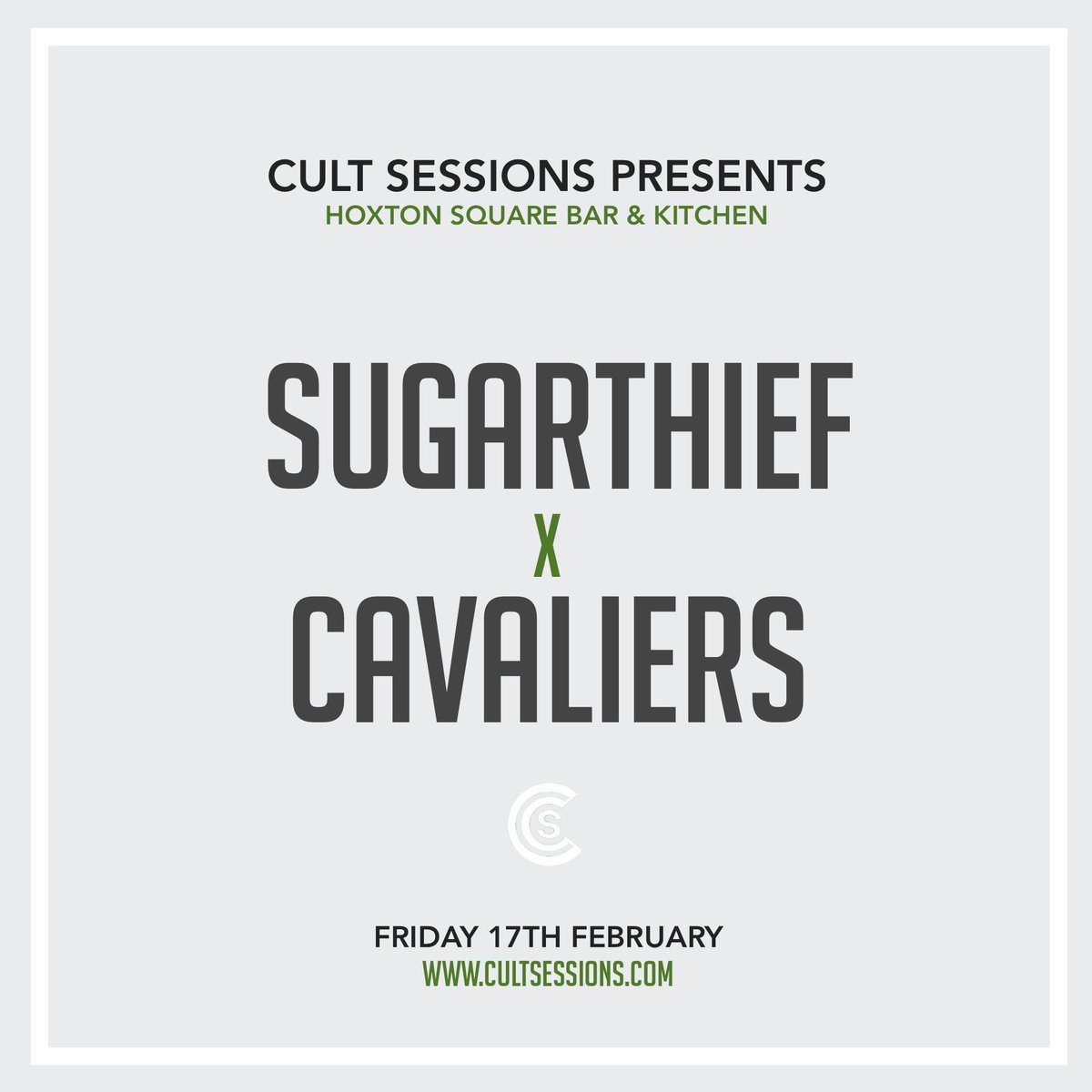 Next Friday • @HoxtonSquareBar 

<a href="/sugarthiefuk/">Sugarthief</a> x Cavaliers

FREE ENTRY // FREE ENTRY

Claim tickets here: fatsoma.com/cult-sessions/…