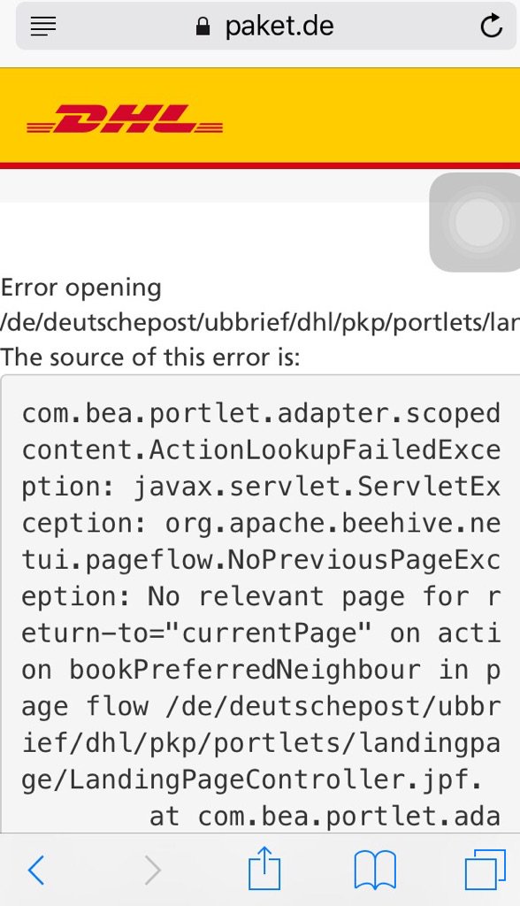 A_Antonopoulos's tweet image. @DHLPaket Die Paketumleitung zum Nachbarn auf eurer Seite funktioniert ja bestens. 😉 #fail #CodingBug #HackerStillAsleep