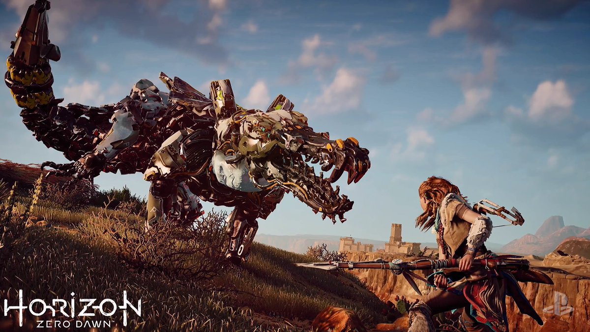 Joe Ogi Twitterissa Horizon Zero Dawn のフォトモードを使えばキャラクターを非表示にして機械獣 だけの写真を撮影する事も可能 アーロイとの戦闘シーンを撮るのも良いが機械獣単体のベストショットを狙うのも面白そう ホライゾンゼロドーン