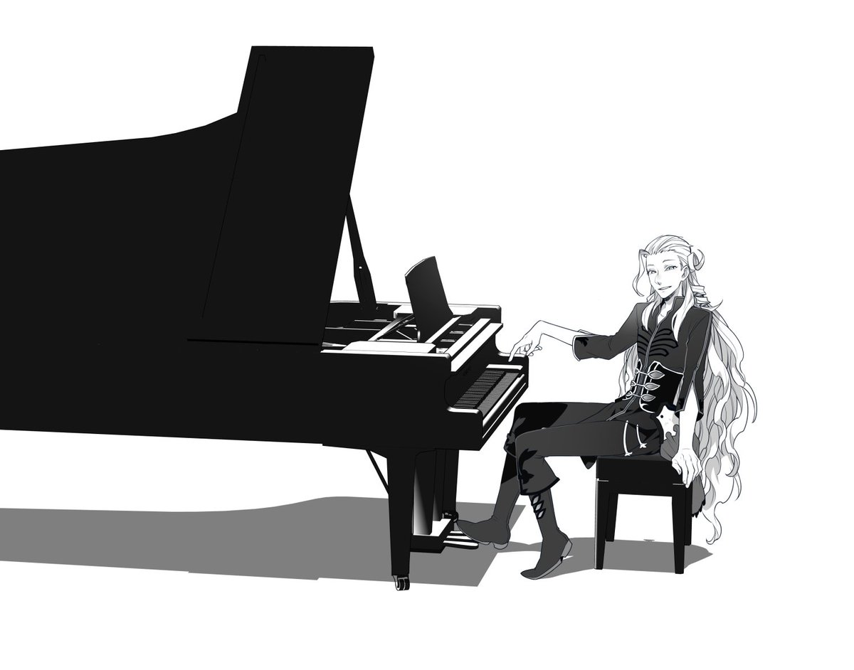 ダムるし در توییتر クリスタで発作的にグランドピアノの素材を買ったので ピアノの前にいるアマデウスくんの絵が気軽に描けるぜ イエーイ