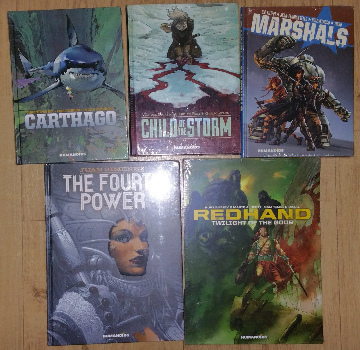 PinchHittR's tweet photo. January Comic Loot
#NewComicBookDay
#Cartago
#ChildOfTheStorm
#Marshals
#TheFourthPower
#Redhand
@humanoidsinc https://t.co/S5KSQorMFl