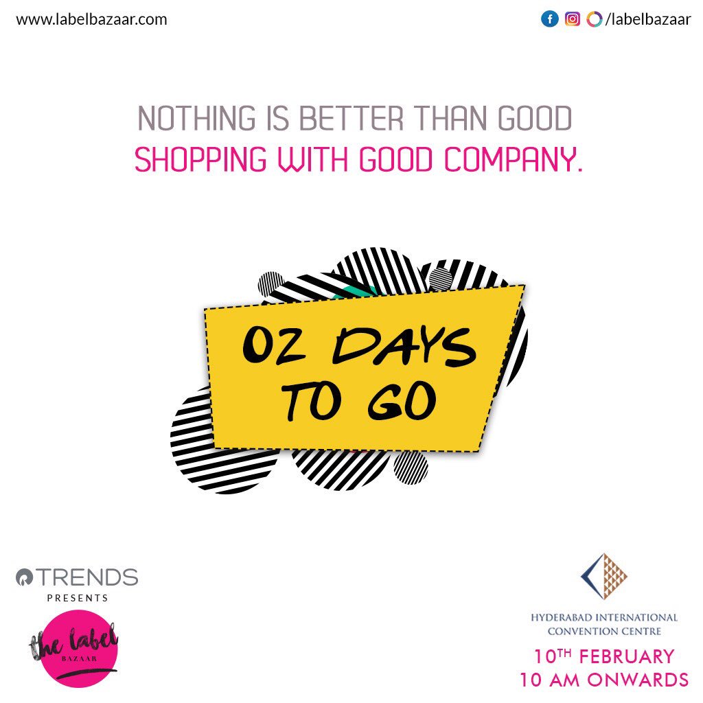 Thelabelbazaar's tweet photo. 2 days 2 go for the big day! 
Hyderabad has showered us with so much love in our past 2 seasons. We hope for the same and even more! https://t.co/umZyOpiGB4