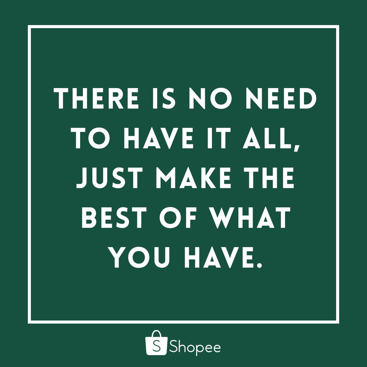 ShopeePH's tweet photo. Be contented. 😉 #MakeItCount  #ShopeePH https://t.co/5MsX1SI5A0