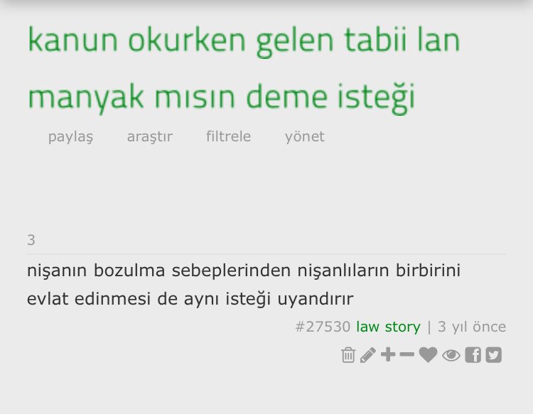 Kanun okurken gelen tabii lan manyak mısın deme isteği:
mecellesozluk.com/4894/kanun-oku…