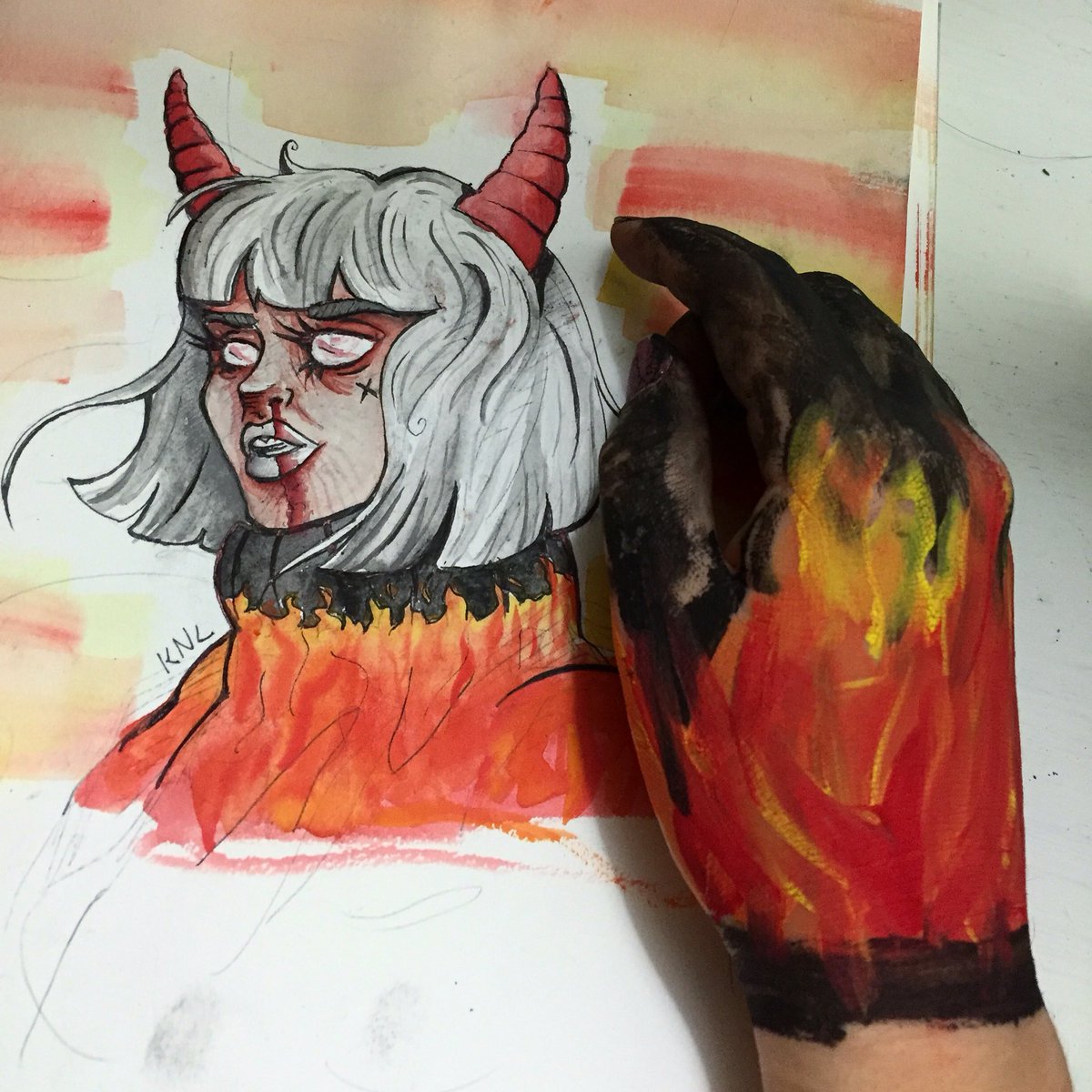 kellylaschh's tweet photo. watch me paint this on my YouTube channel:  https://t.co/3WswGC8RXq subscribe while yr at it too pls #art #youtube https://t.co/UA7t2b1Isl