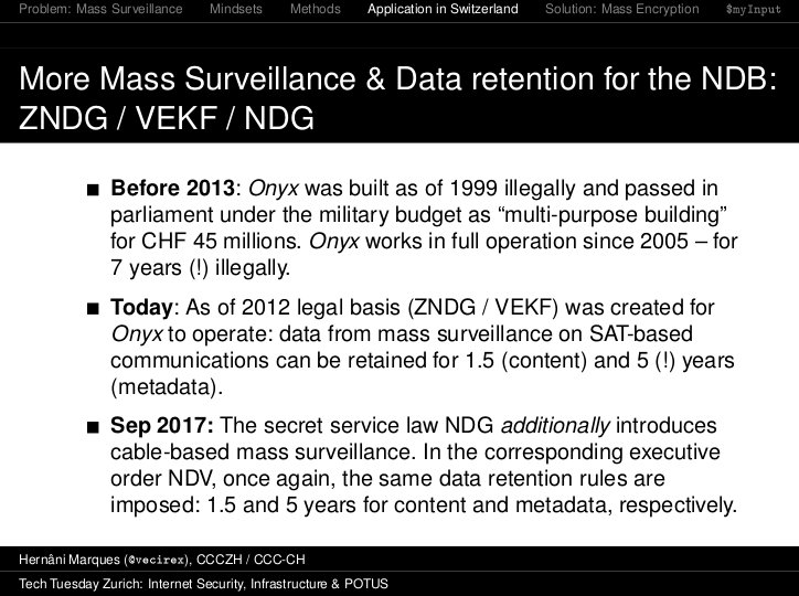 vecirex's tweet image. The slides of my @TechTuesday_CH talk @impacthubzurich are now online:
vecirex.net/docs/TechTuesd… (PDF)
#StopBÜPF #NDGnein #NSAUA #XKeyscore