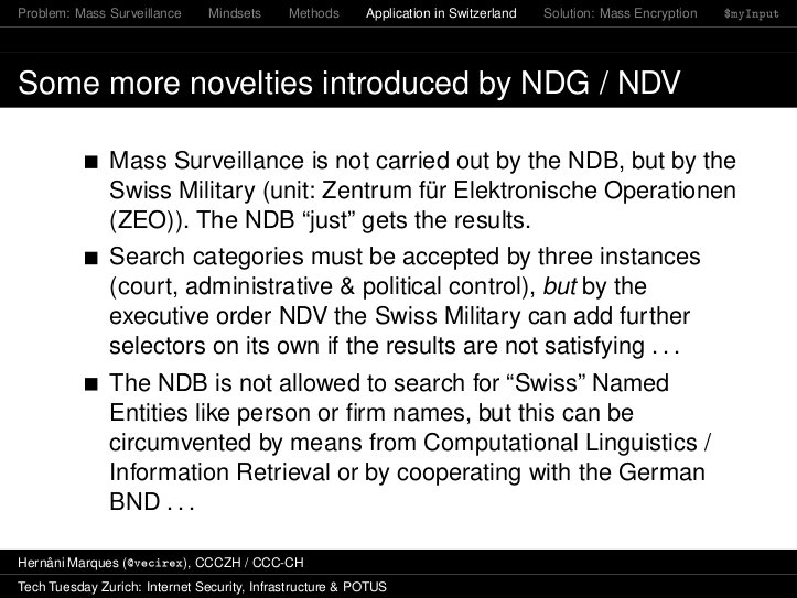 vecirex's tweet image. The slides of my @TechTuesday_CH talk @impacthubzurich are now online:
vecirex.net/docs/TechTuesd… (PDF)
#StopBÜPF #NDGnein #NSAUA #XKeyscore