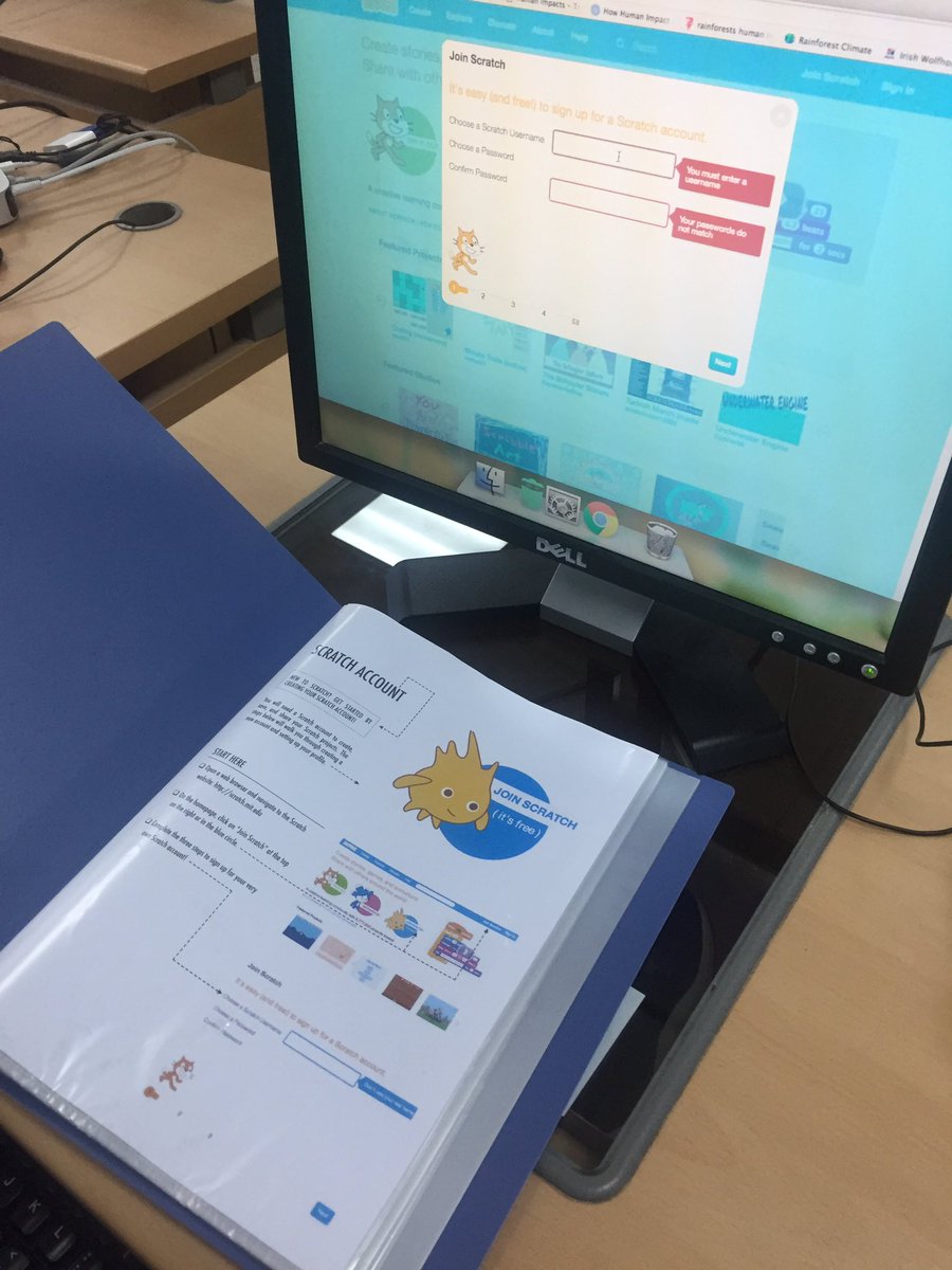 cwachowiak's tweet photo. G5 developing their computational thinking skills with Scratch #daatech #scratch #iste https://t.co/eun2pwKGMg