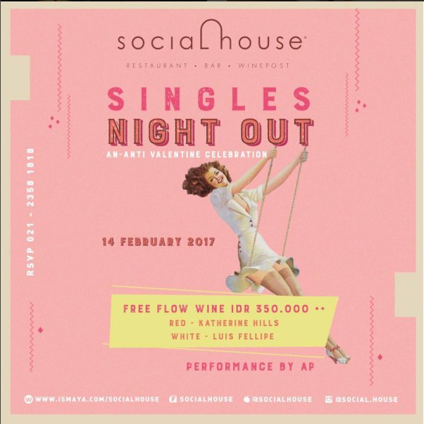 JUICEindonesia's tweet photo. Males ngrayain Hari Valentine karena single? @SOCIALHOUSE bakal nemenin kamu dengan ngrayain An-Anti Valentine! https://t.co/3AnleBEUpQ