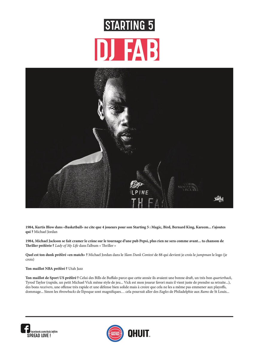 kungfoutre's tweet image. The #UndergroundExplorer partage son Starting 5 #NBA #NFL #1984 &amp;amp; all that good stuff
&amp;gt; facebook.com/dub.lefilm/