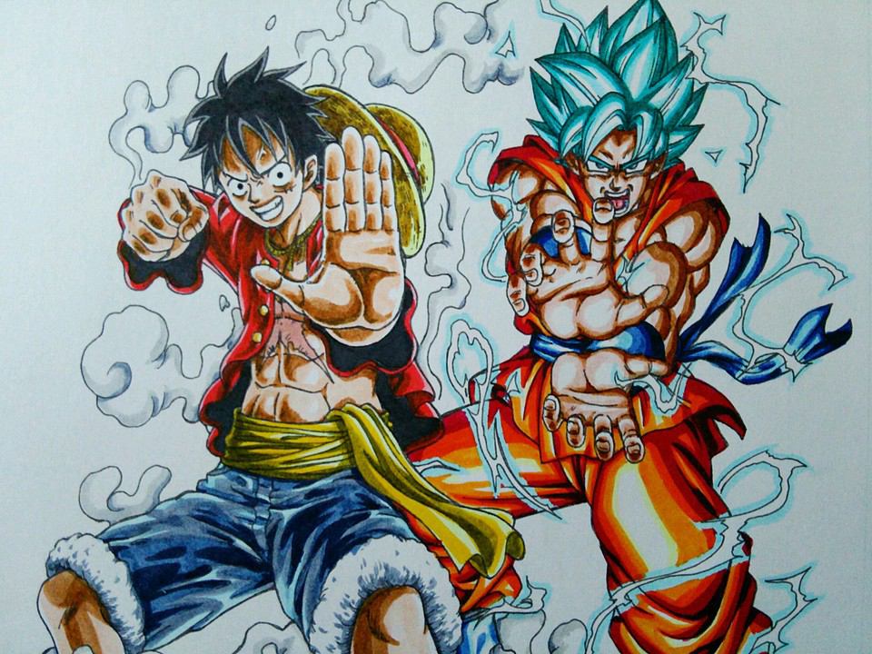 ひろ コラボイラスト集 ドラゴンボール ブルードラゴン ワンピース フェアリーテイル 銀魂