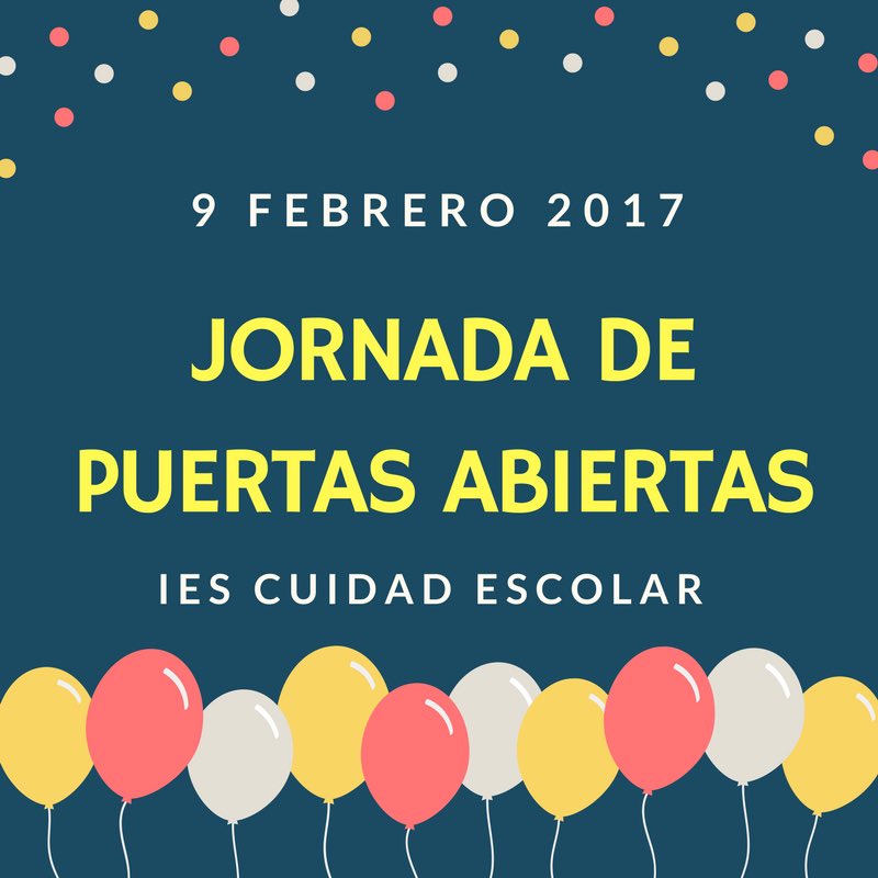 luciasfmd1's tweet photo. YA ESTAMOS LISTOS.!!! Mañana jornada de puertas abiertas. #iescuidadescolar#gvec#marketingdigital https://t.co/BxGVo89vaH