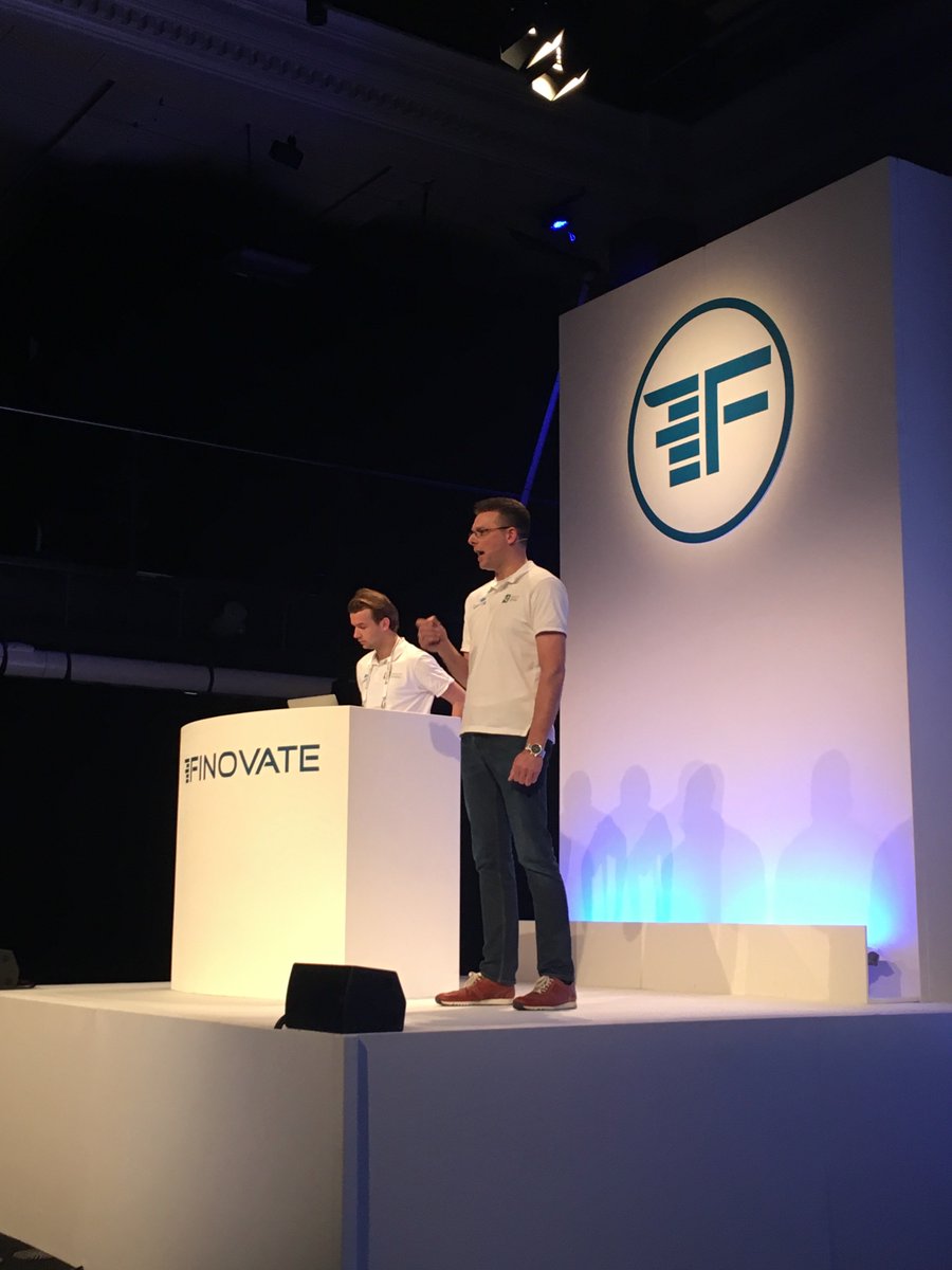 .@invoicesharing’s Jeroen Volk (CEO) &amp; Nick van den Berg (Strategic Partnerships Manager) debuting a branded invoicing app #Finovate