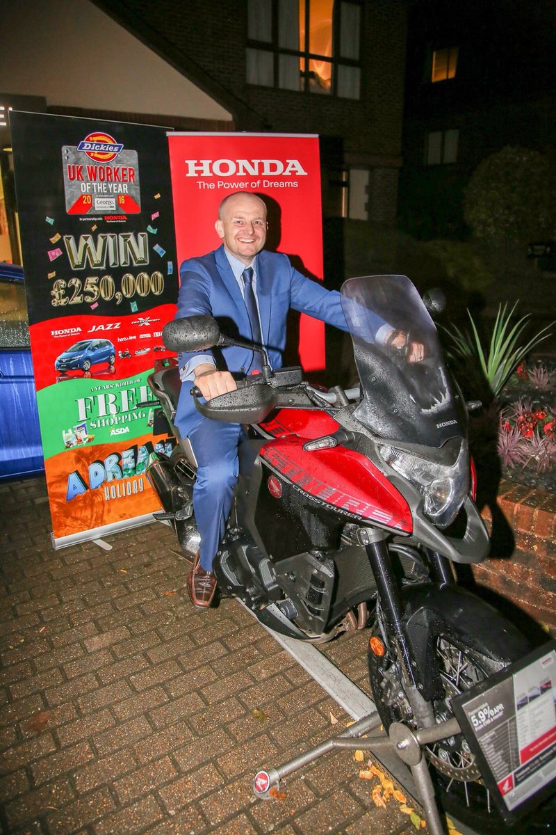kevinskeith's tweet photo. Looking forward to collecting my @Dickies @workeroftheyear @HondaUKBikes crosstourer from @BeltranHavier @HondaRacingBSB in Louth on Monday https://t.co/ceOFgxDPss
