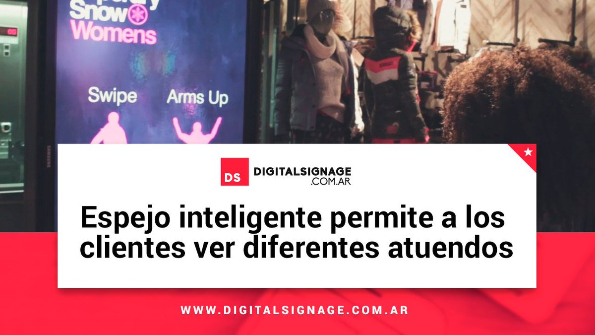 DSignageARG's tweet photo. Espejo inteligente permite a los clientes ver diferentes atuendos - https://t.co/o9T9rg75XG https://t.co/whgKelvBHv