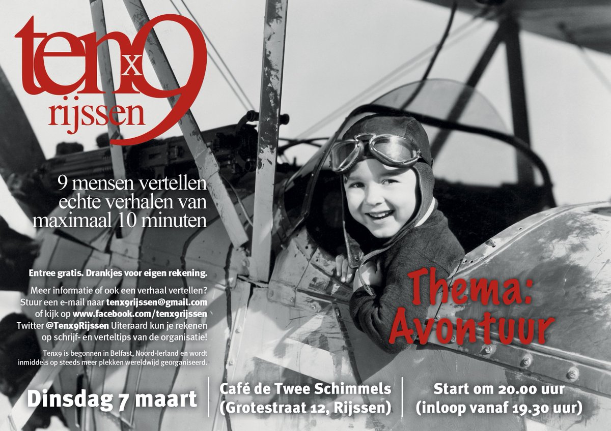 Welk avontuur heb jij beleefd? We kunnen niet wachten op jouw verhaal... #7maart <a href="/DeTweeSchimmels/">Carolien Jansen</a> Meer info: tinyurl.com/zc7l4h8