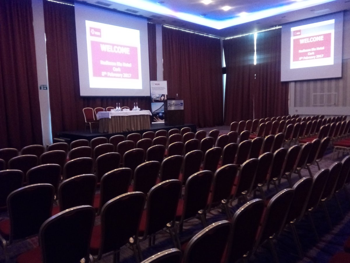 NSAI_Standards's tweet photo. We're expecting 150 delegates to attend this mornings #NSAIroadshow in #Cork. Case studies from @ZenithIre &amp; #MMDconstruction #ISO90012015 https://t.co/mmiK0xPwq7