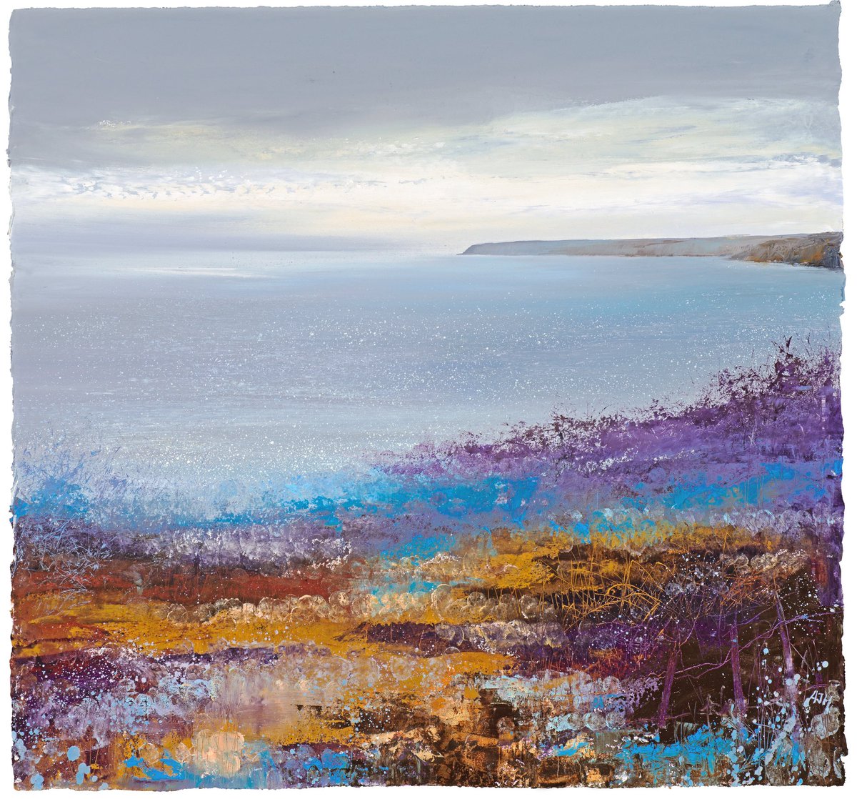 AmandaHoskinart's tweet photo. #Cornish Light Across the Bay, #Dodman #Fowey #Cornwall #landscapes #paintings @MidCornwallGall https://t.co/tX0huhsZpg