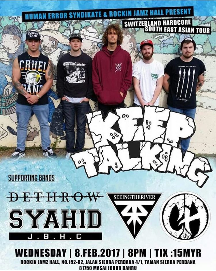 operahausmy's tweet photo. Malam ni di Rockin Jamz Hall Masai. Keep Talking SEA Tour! with @CxAOfficial @seeingtheriver #dethrow https://t.co/vYYw55txVE