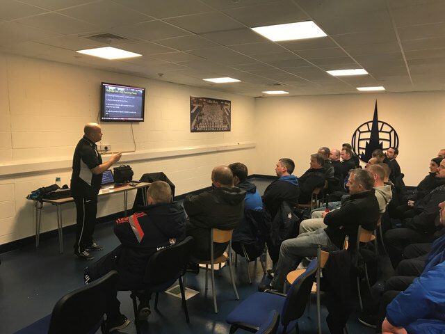 falkirkfcf's tweet photo. Fantastic CPD session at Falkirk last night. 45 coaches in attendance. Thanks to Brian Sproul from SYFA for delivering #alwayslearning https://t.co/tFn01fFwJe