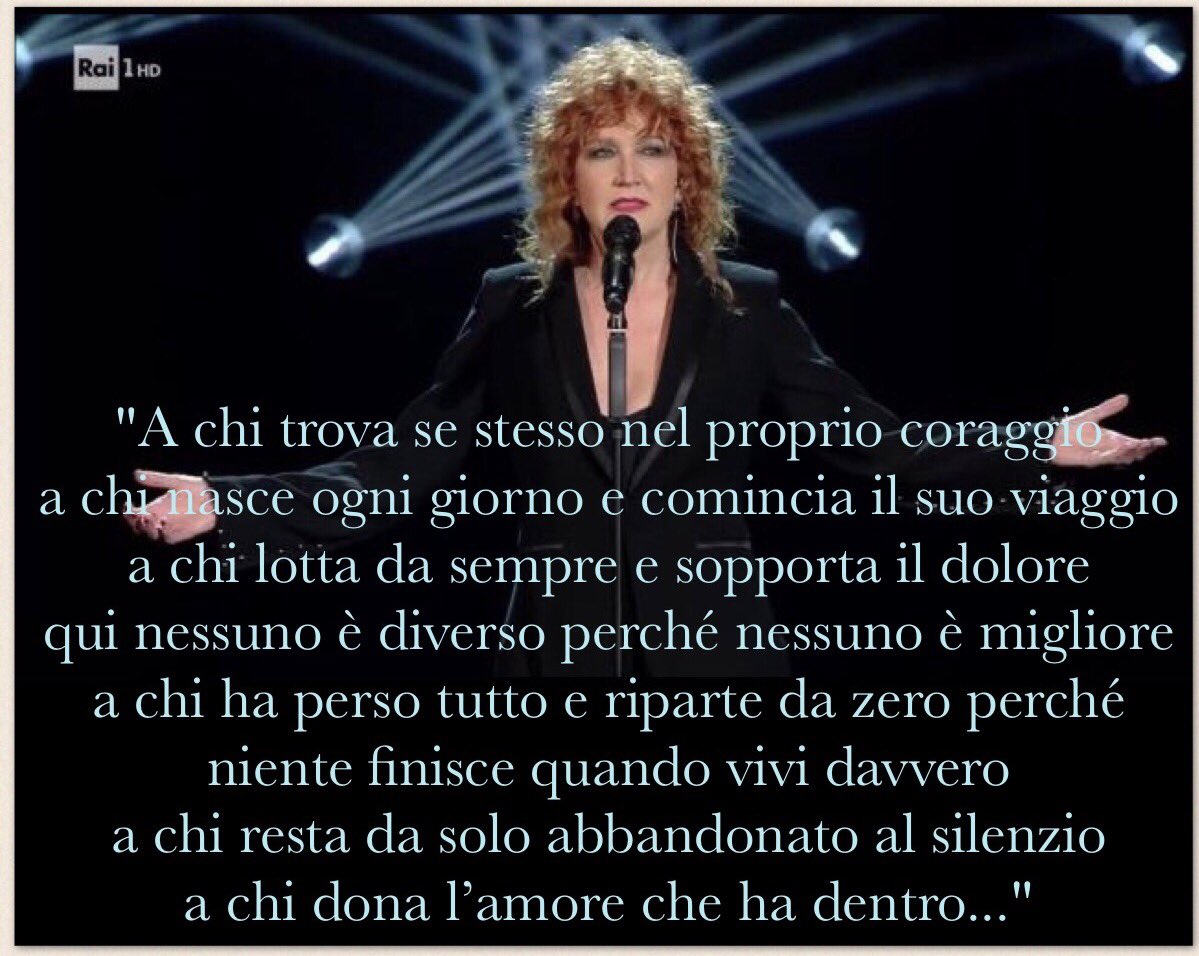 BlablablaBloggo's tweet photo. Pura poesia...stregata al primo ascolto.
#FiorellaMannoia #Sanremo2017 #lavitaèperfetta #che sia benedetta https://t.co/M54WyU3KLa