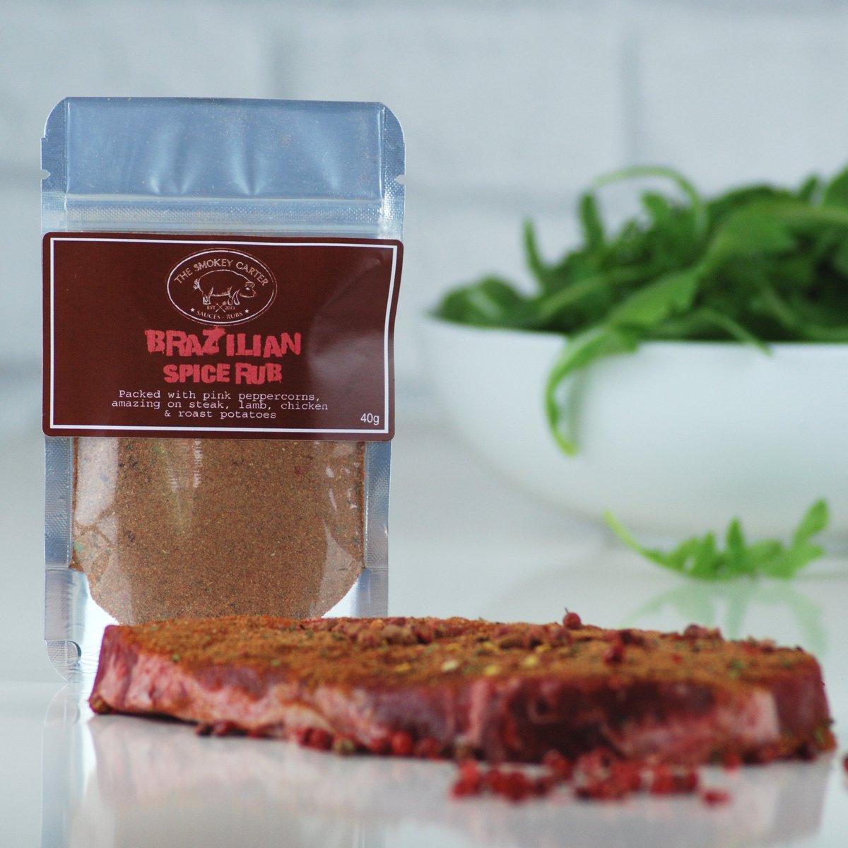 TheSmokeyCarter's tweet photo. Smokey’s #ruboftheweek- Brazilian Rub. Packed with pink peppercorns, ideal for #steak perfect for #ValentinesDay https://t.co/Z7jIsMkNLV https://t.co/uWIV7r8hbg