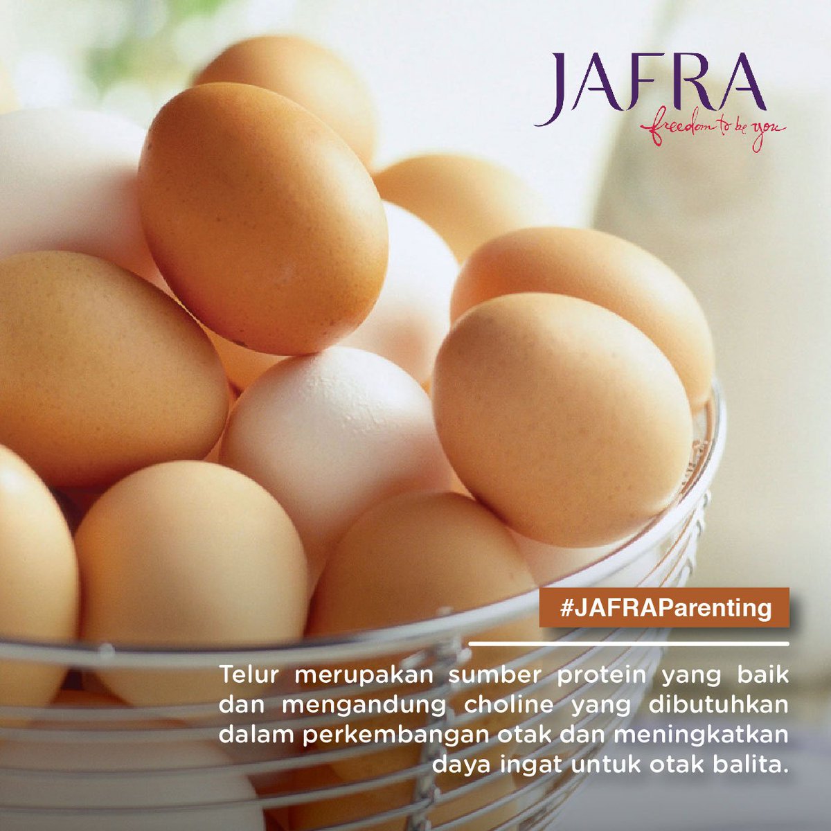 JAFRAindonesia's tweet photo. Telur sangat baik untuk perkembangan pertumbuhan anak, berikut penjelasannya... #JAFRAparenting https://t.co/o53EeRFtwl