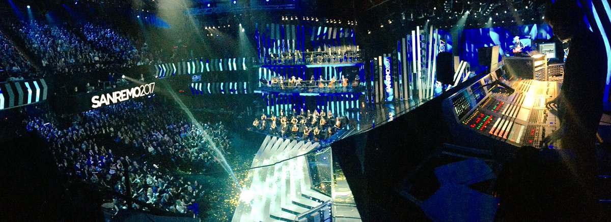 JamesKerrSound's tweet photo. I was mixing monitors for @AnneMarieIAm and @cleanbandit for #sanremo2017 last night. And it was great to mix on a #studervista https://t.co/cBXsTp8gDM