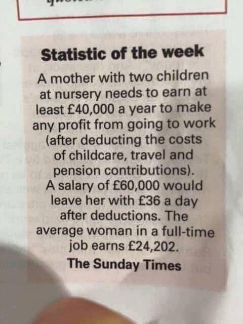 WomenInPA's tweet photo. Interesting nib from the Sunday Times via @becky_moles on LinkedIn #childcare #womeninwork https://t.co/33mWIrBMGW