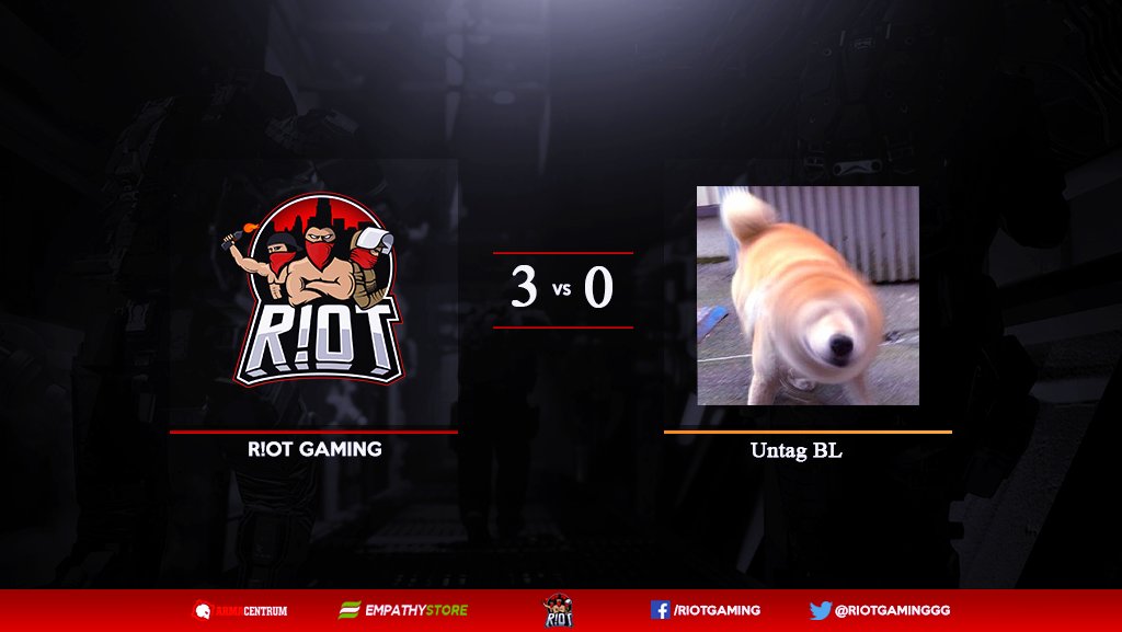 RIOTGamingGG's tweet photo. [#RIOTCOD] We take out Untag BL in round 1 CGPL https://t.co/JoQ3Q1kuDL