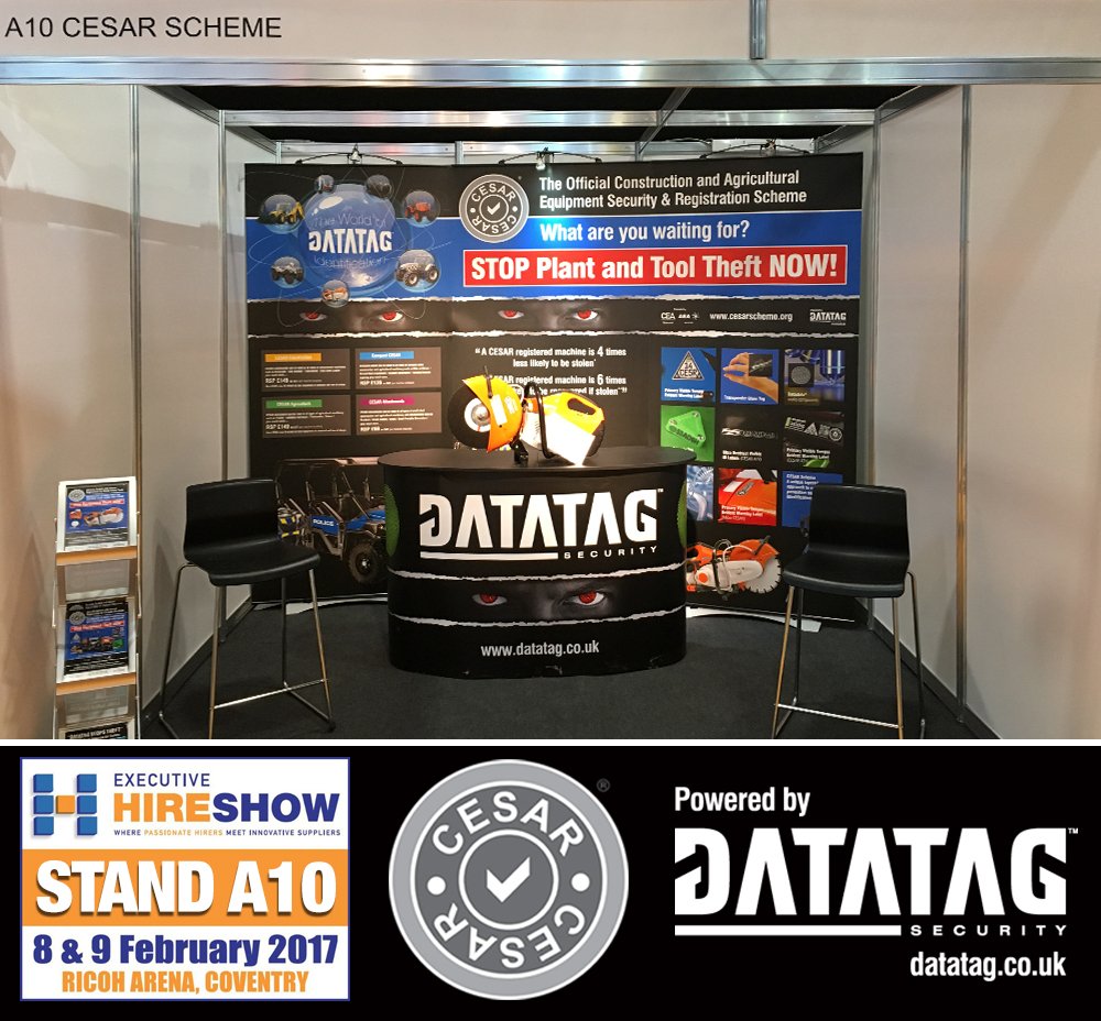 DatatagID's tweet photo. #MicroCESAR powered by @DatatagID - come and see us on stand A10 @ExecHireShow @RicohArena protect your #powertools @STIHL_GB stand C80 https://t.co/QfpVCF3mie