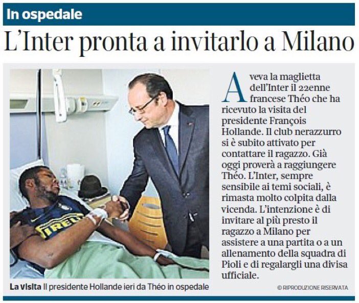 [#Italie🇮🇹] Touché par l'histoire de Theo, l'Inter milan l'invitera à un match de l'équipe dont il arbore le maillot ! (<a href="/calciomio/">Calciomio 🇮🇹</a>)