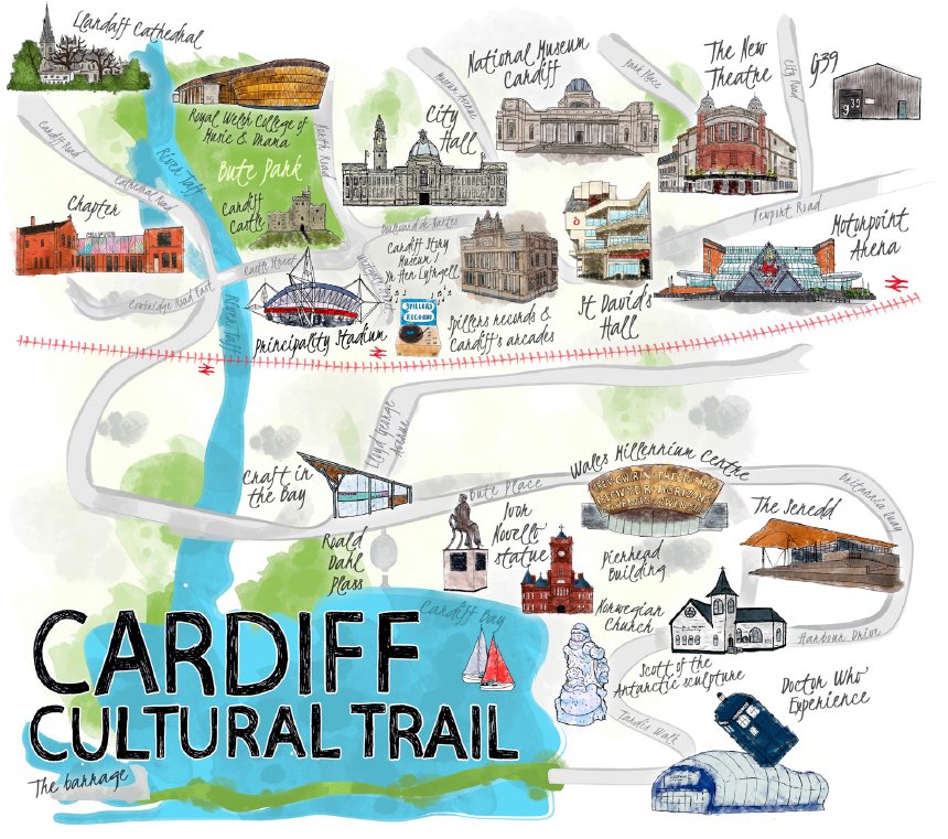 Immerse yourself in Welsh culture with our interactive cultural map of #Cardiff goo.gl/jwnVE1 #WelshWednesday #Cardiffis #OMGB