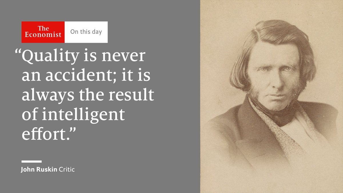 EconCulture's tweet photo. John Ruskin—the foremost art critic of the Victorian era—was born #OnThisDay 1819 https://t.co/JsXMw8GqVF