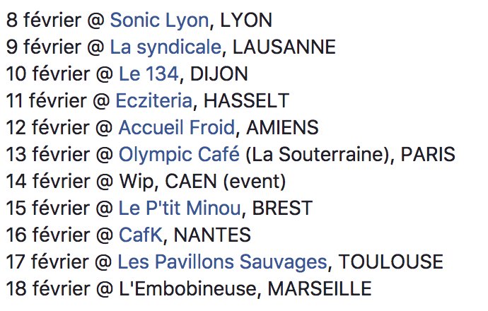 TotalBlamBlamPR's tweet image. Toutes les dates de la tournée de CLARA CLARA qui commence aujourd'hui