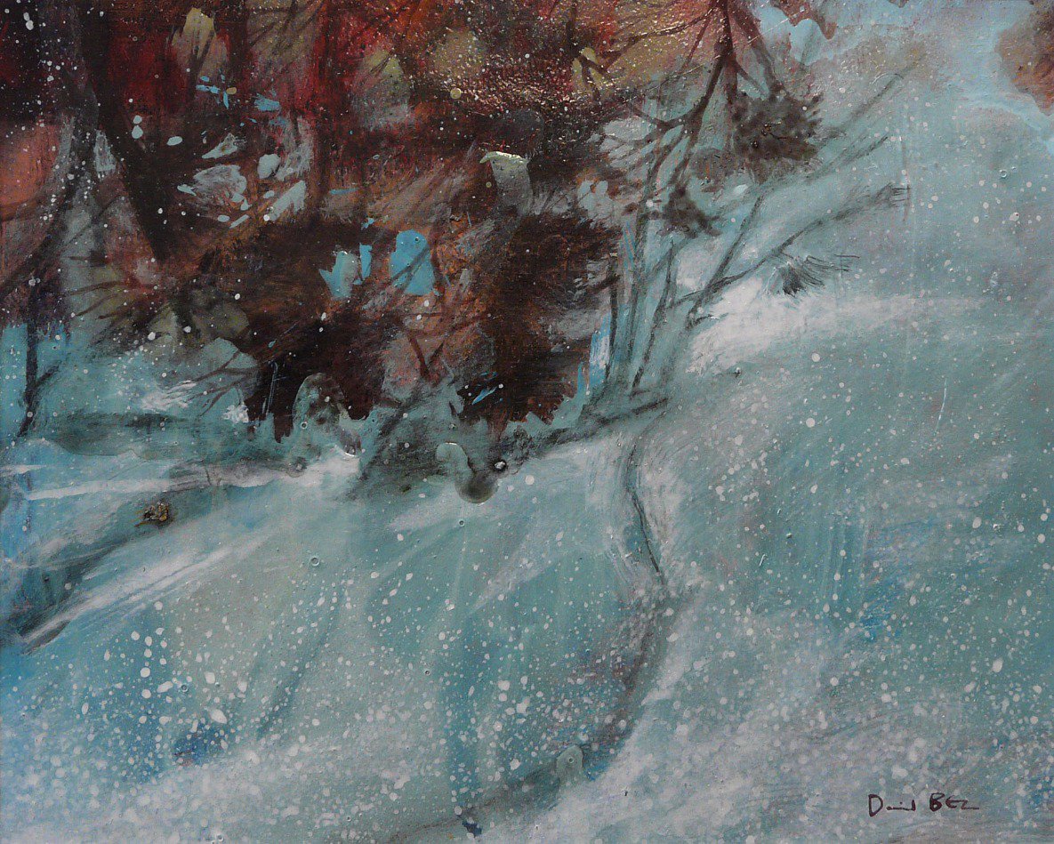 HawthornGallery's tweet photo. 'Conifers in Snow II' #DavidBez, £395 https://t.co/qDDj6lGFmq #Saddleworth #Stalybridge https://t.co/uyWqTVOrdl
