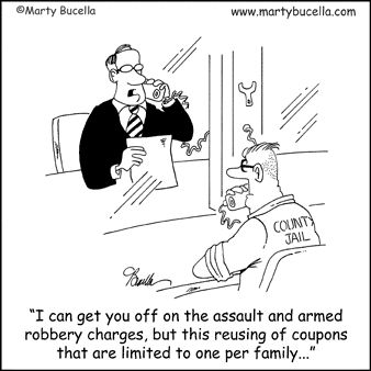 TheFlaBar's tweet image. #WednesdayLegalHumor #CouponClippersUnite!
