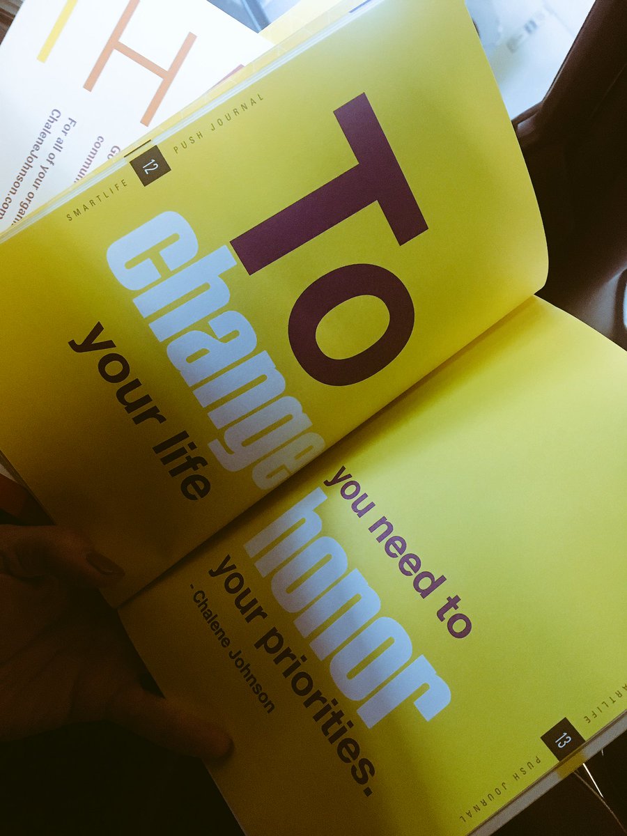 JasmineMFreeman's tweet photo. Yes! @ChaleneJohnson I finally got my #pushjournal Can't wait to get at this thing. #makeithappen #lifeisgood https://t.co/g7XWbd9MKr