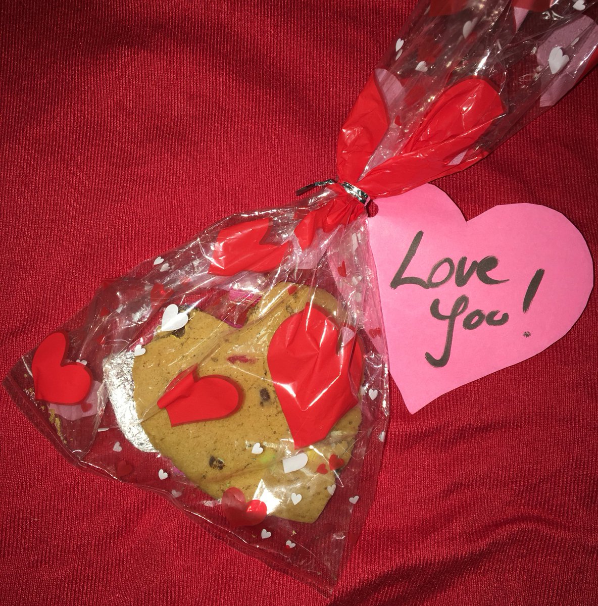 send someone special or your bff a limited time Valentine cookie with some candy for only $1.50! Head to the school store for more info ❤️😻